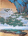 No. 4 of Ten Thousand Scenes (十萬圖之四). Painting by Ren Xiong, a pioneer of the Shanghai School of Chinese art circa 1850
